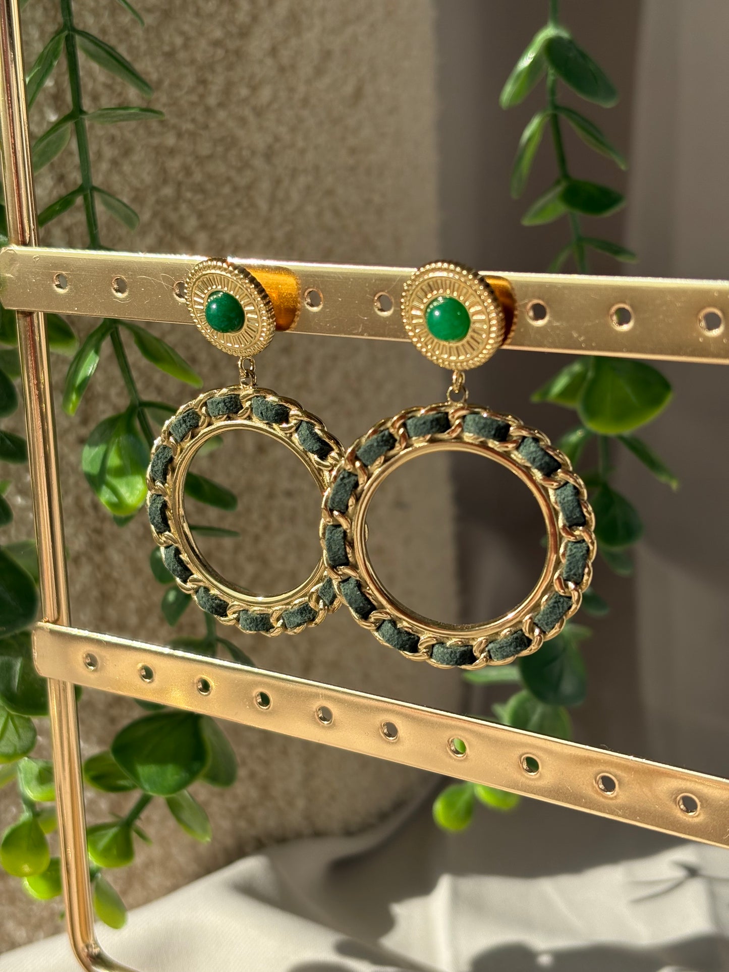 Boucle d'Oreille Pendante Ronde