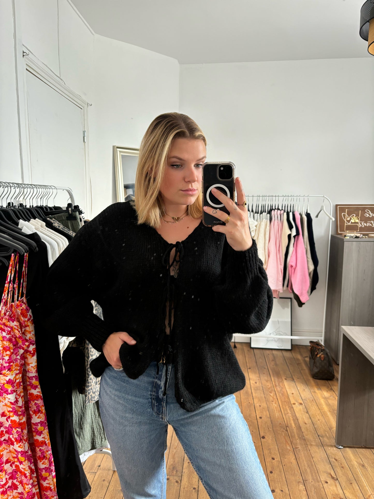 Cardigan à noeud