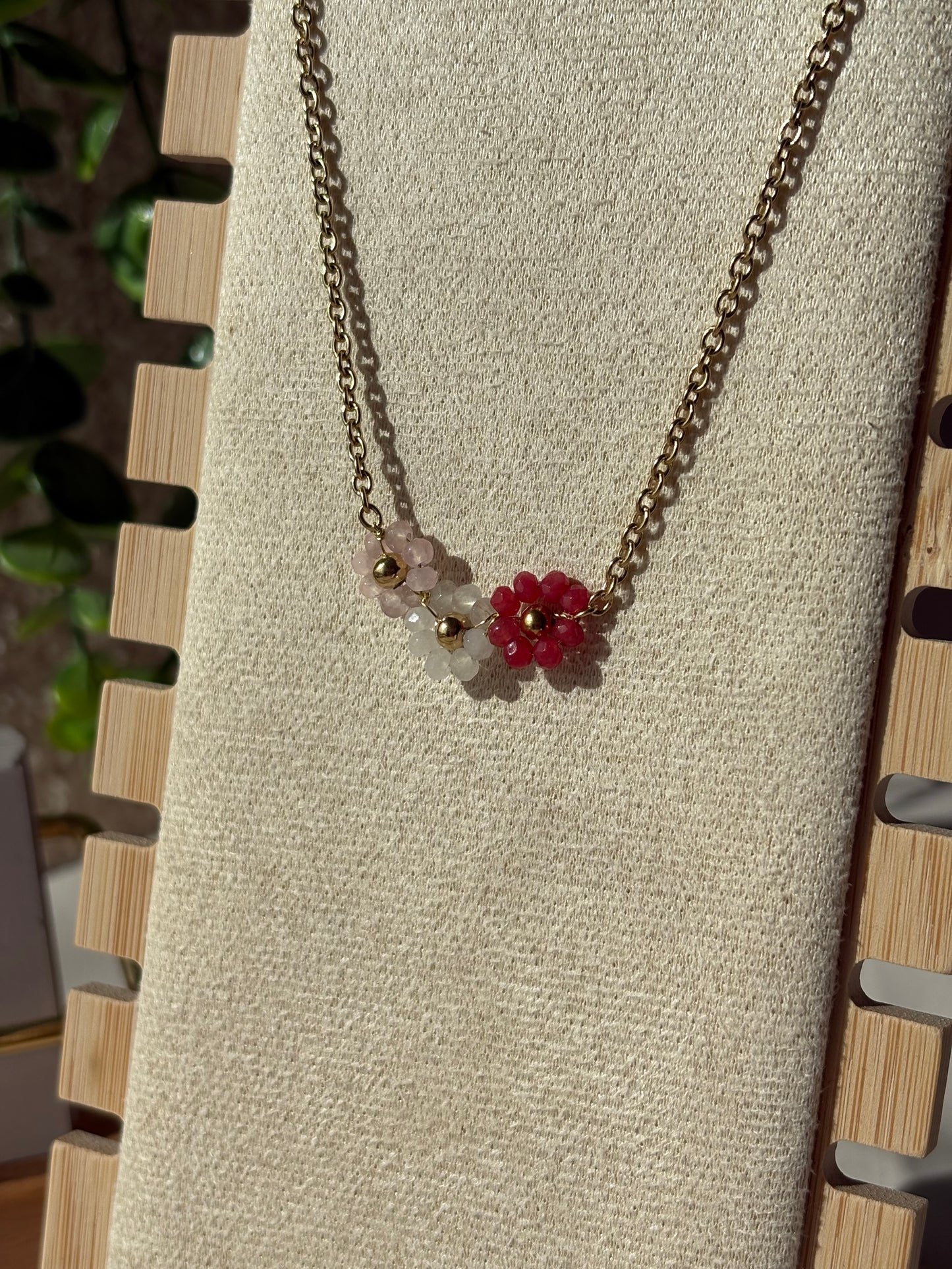 Collier trio fleur