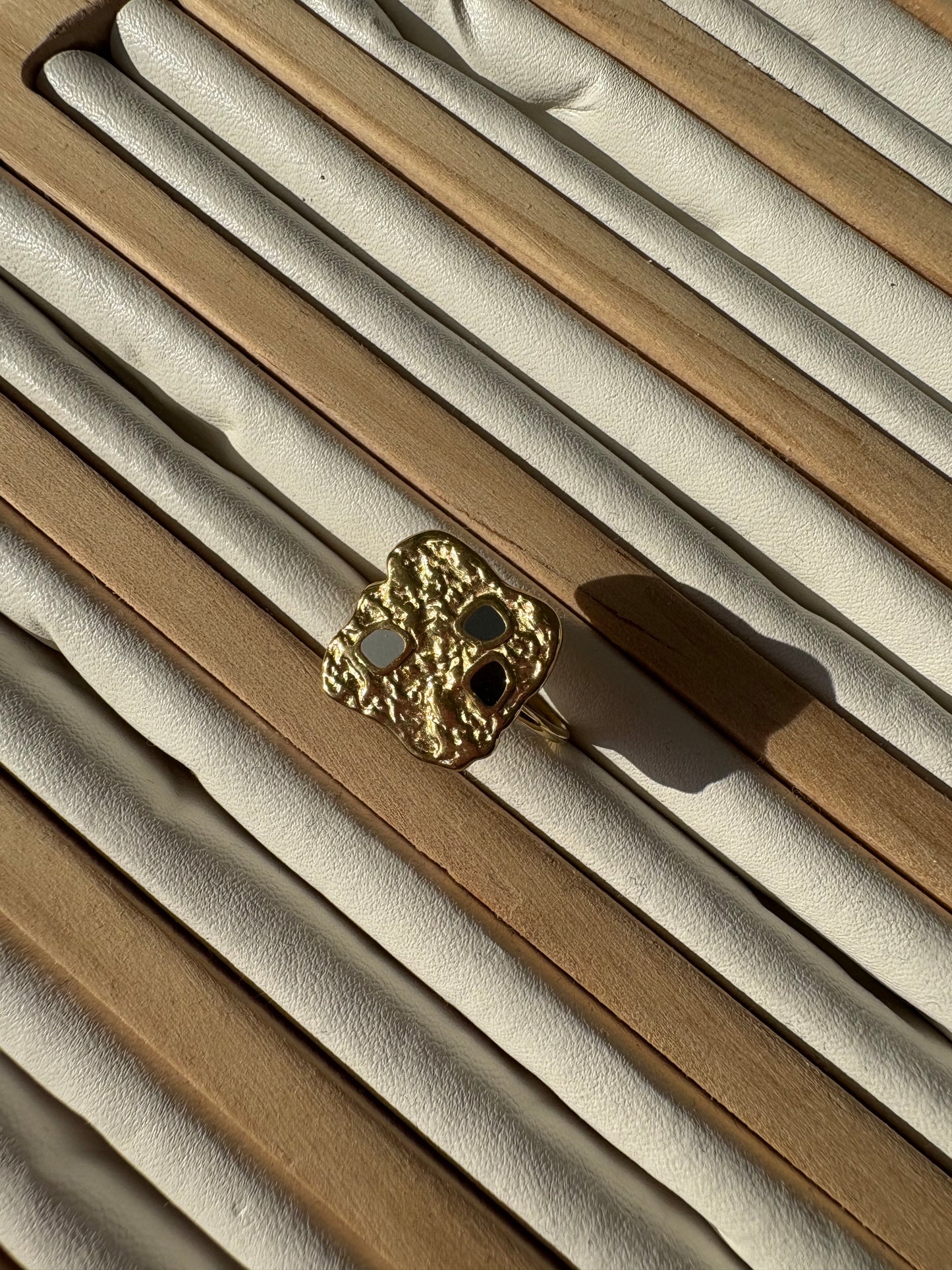 Bague Carré Gris