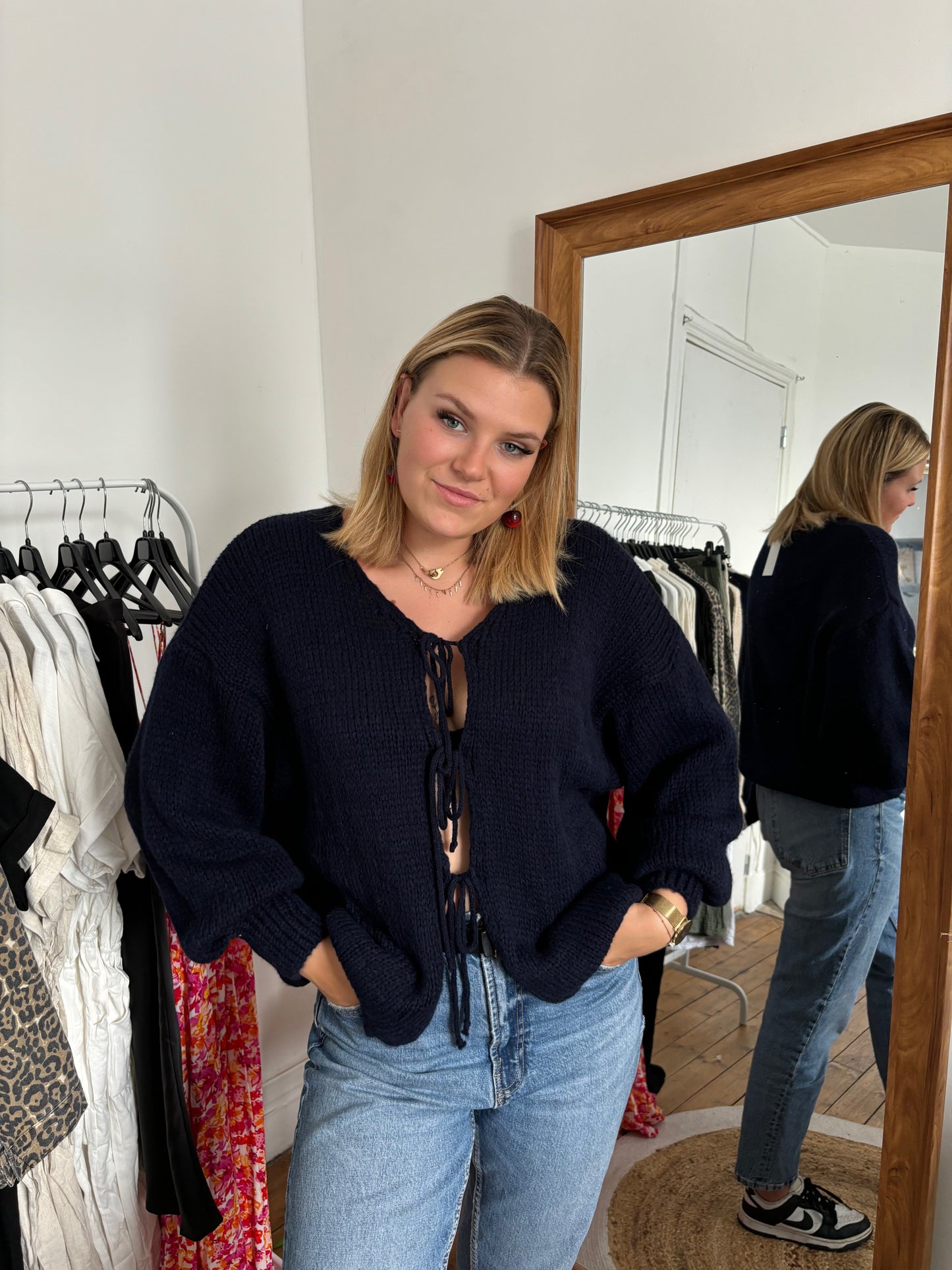 Cardigan à noeud