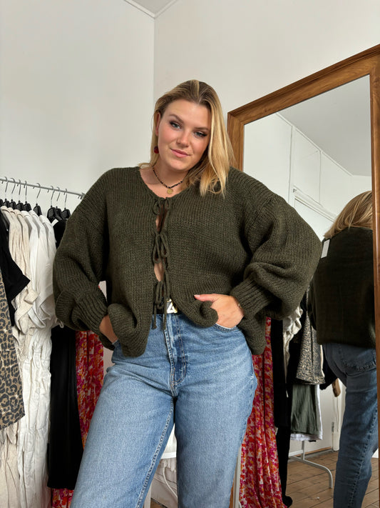 Cardigan à noeud